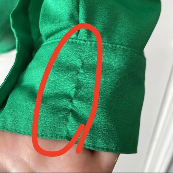 Calvin Klein green button front button up collared st Patrick’s day blouse sz XS - Picture 13 of 17